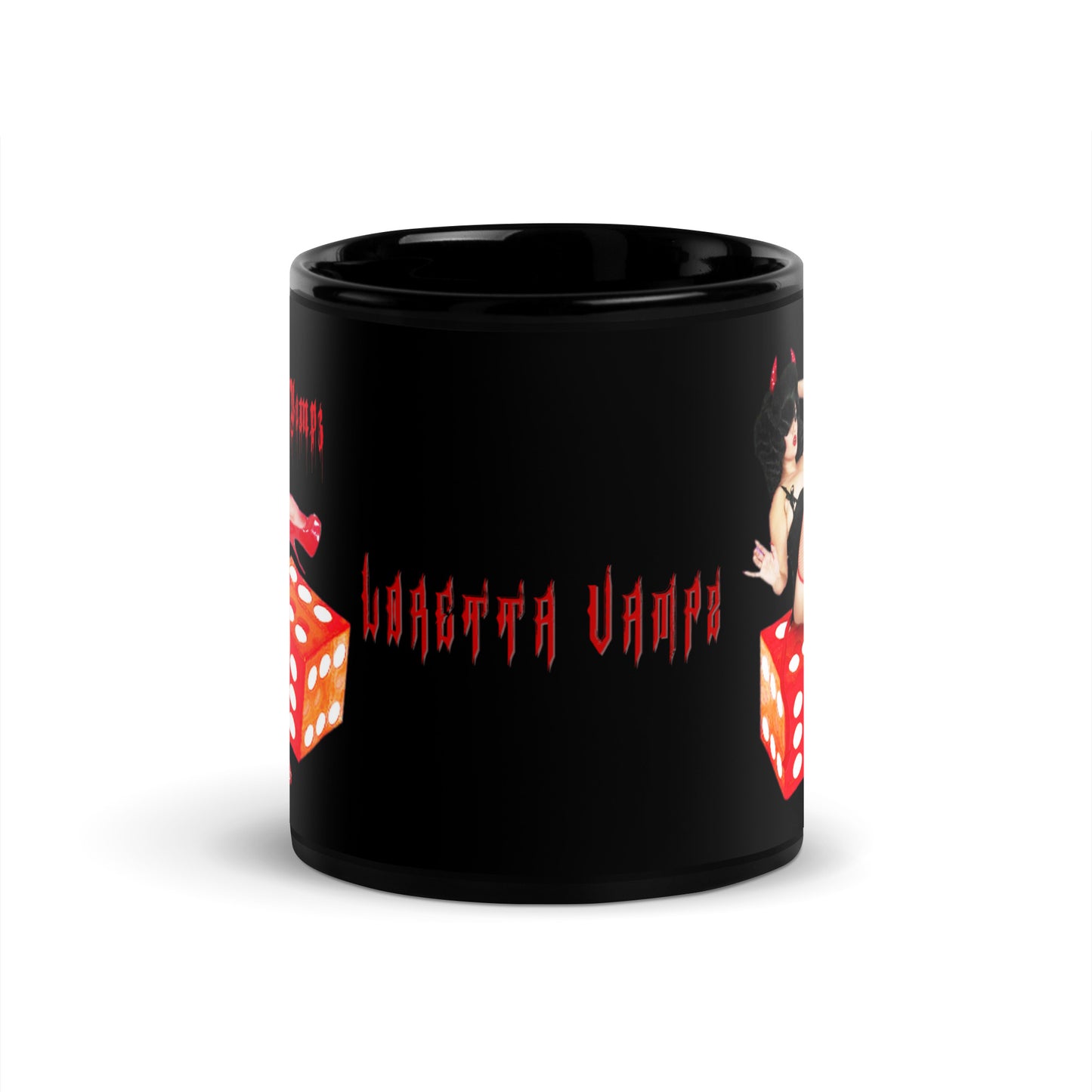 Vampz Dice Black Glossy Mug