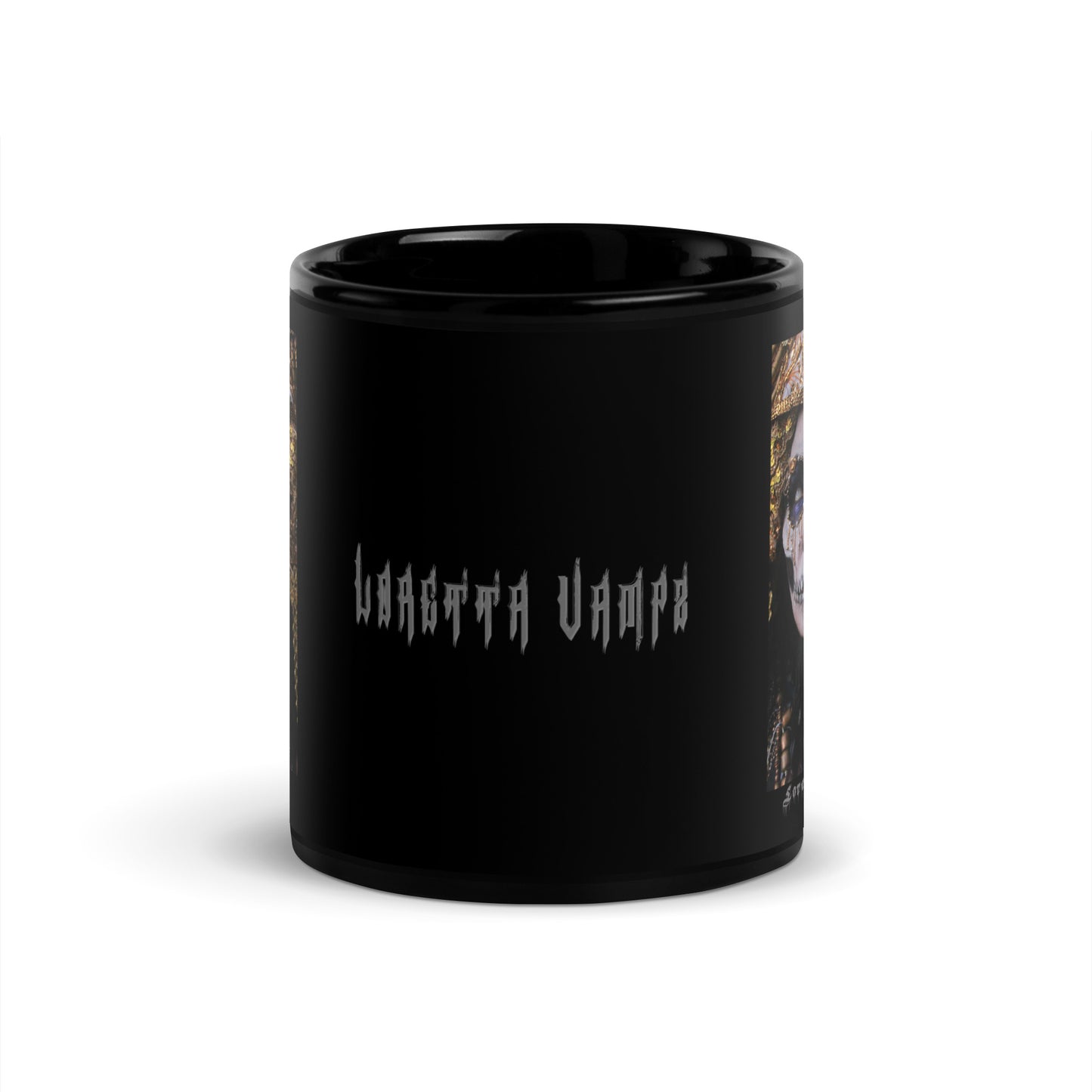 Skull Jewels Black Glossy Mug