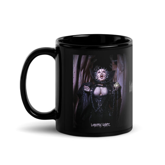 Vampz Lady Pinhead Black Glossy Mug