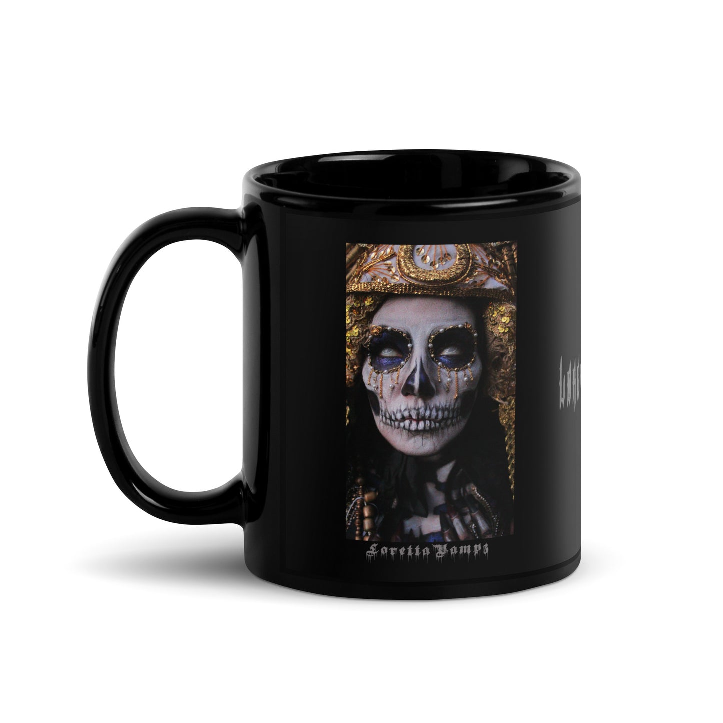 Skull Jewels Black Glossy Mug