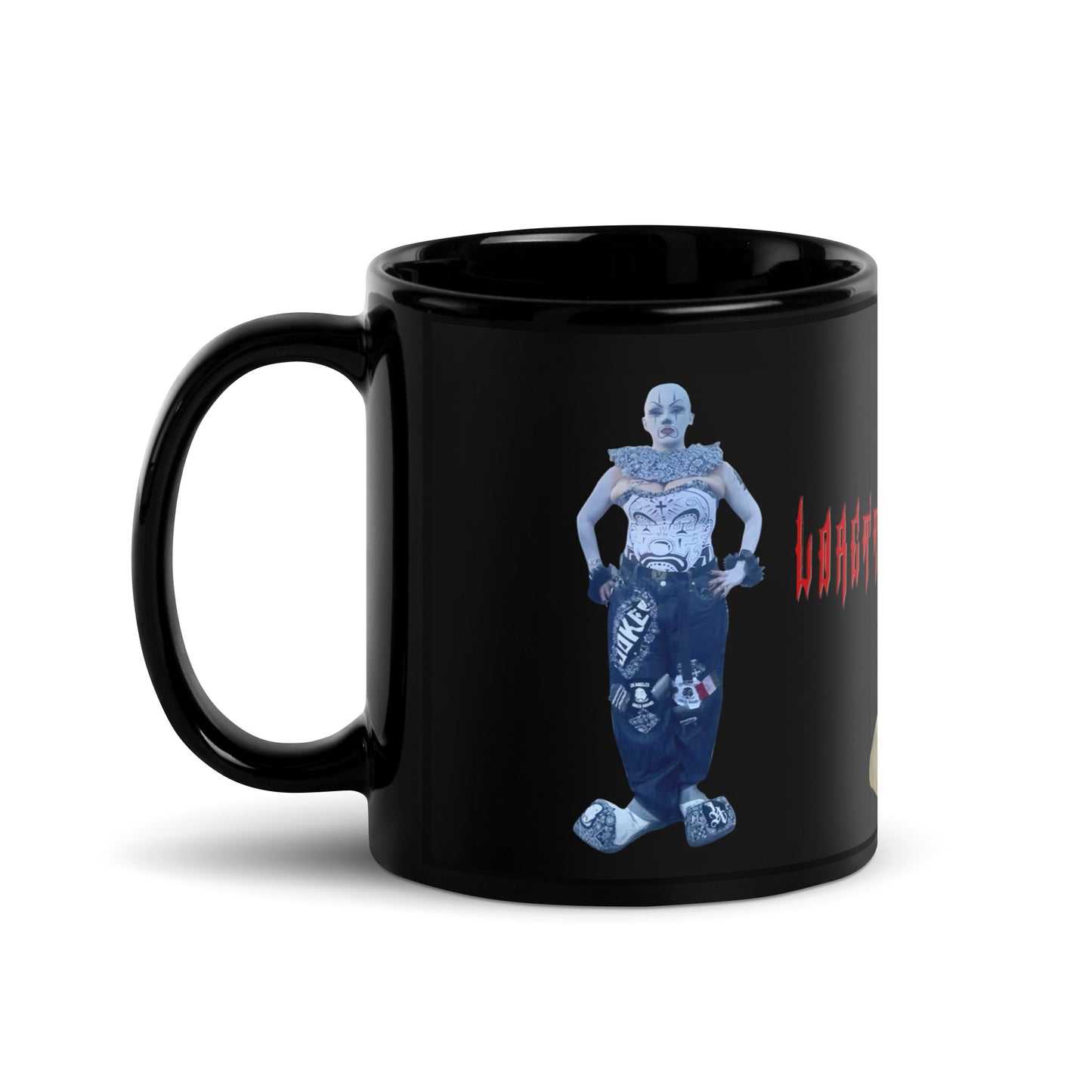 Joker Chola Clown Black Glossy Mug