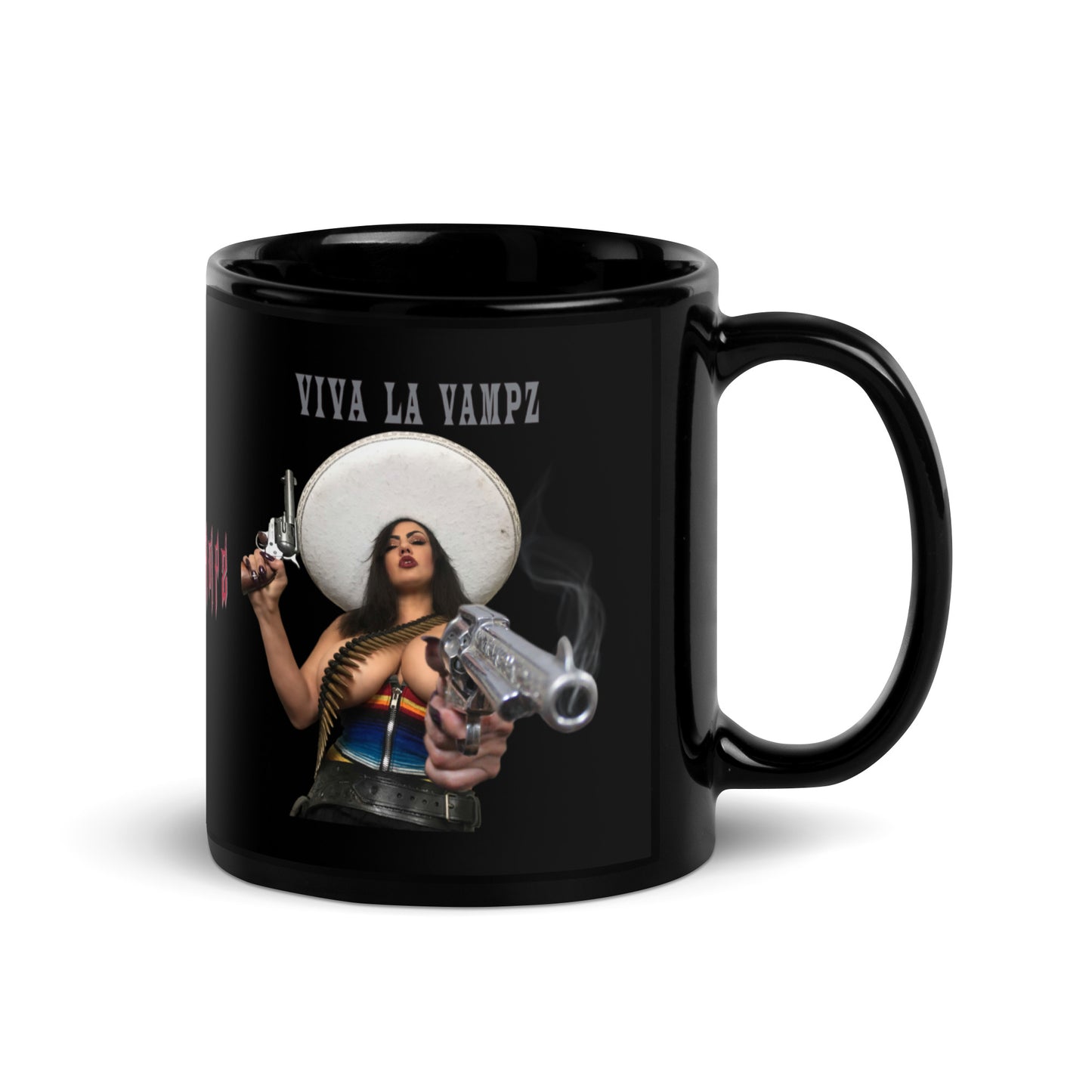 Viva La Vampz Black Glossy Mug