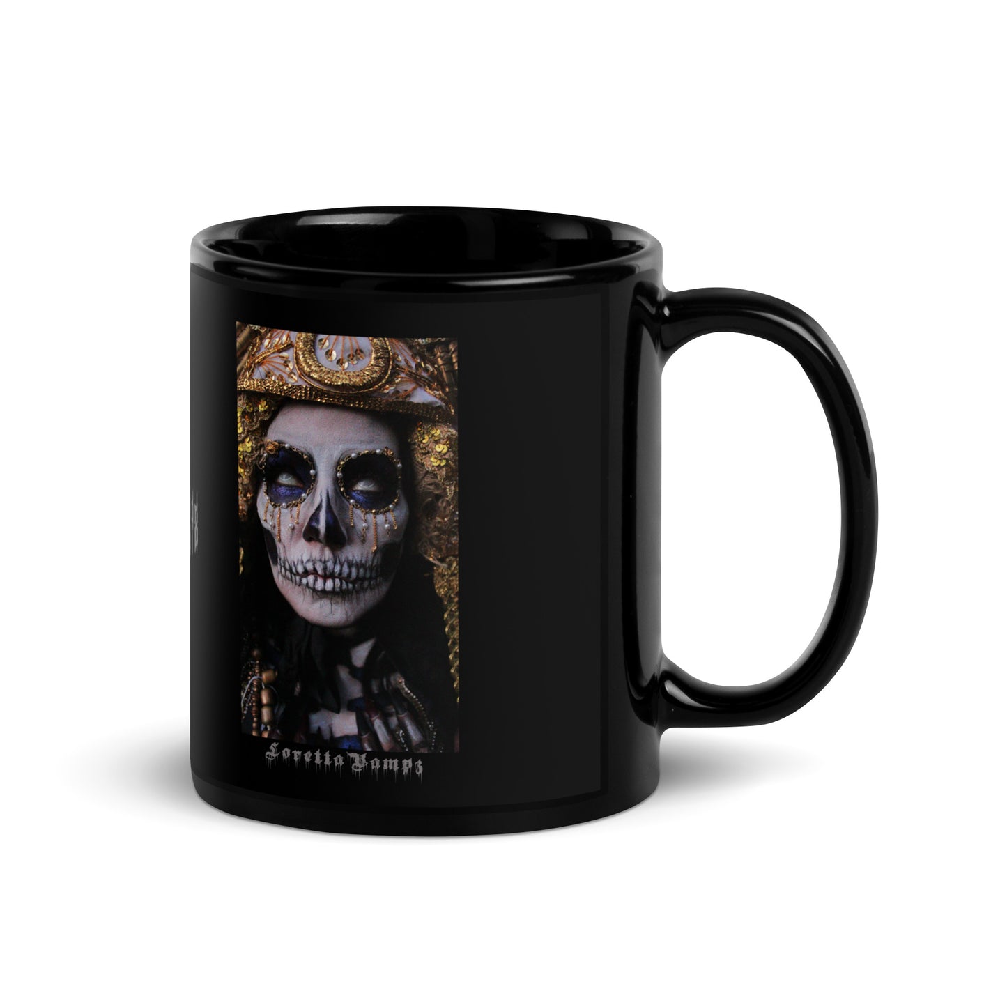 Skull Jewels Black Glossy Mug